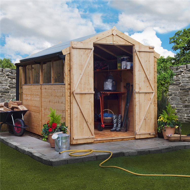 BillyOh 8 x 6 Windowed Tongue and Groove Apex Garden Shed 4000 Range