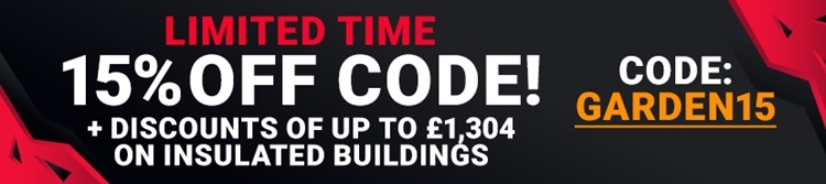 limited time 15% off code discount of up to 1304 on insulated buildings
