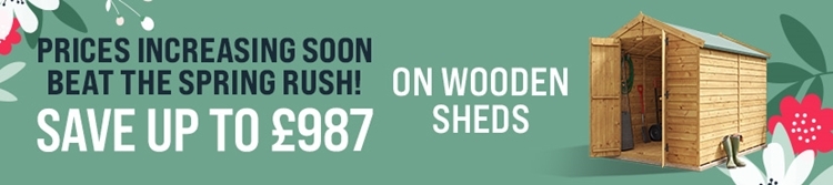 Save up to 987 on wooden sheds