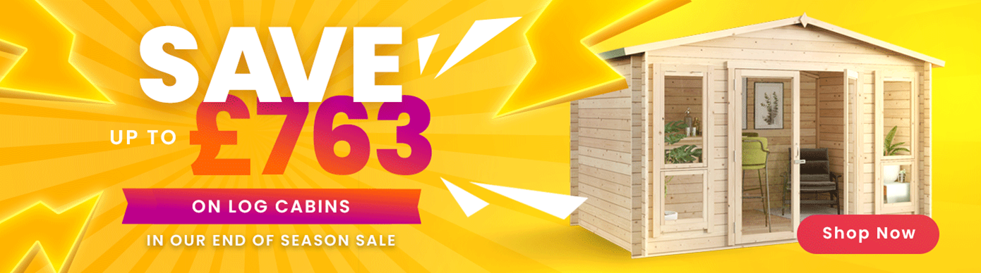 end of season sale save up to £763 on select wooden buildings