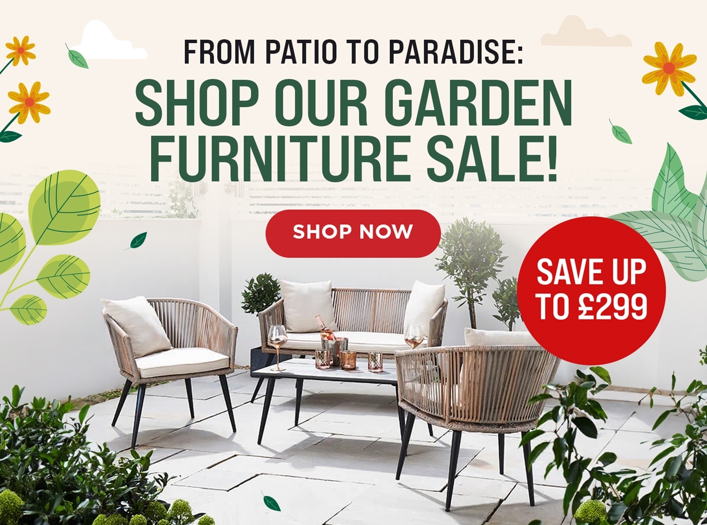 garden furniture sale save up to 299