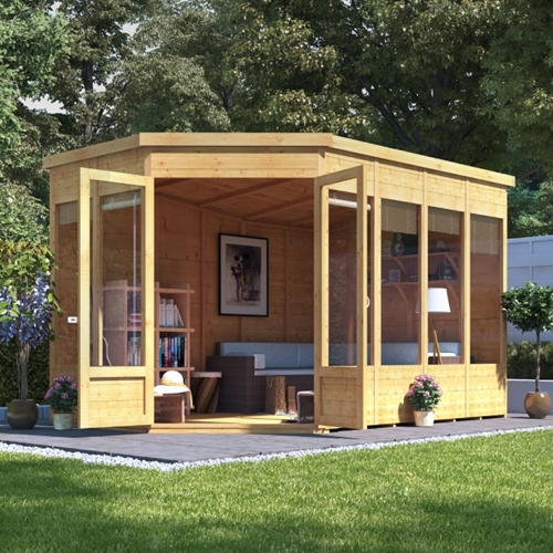 Fast Delivery Summerhouses: BillyOh Renna Tongue and Groove Corner Summerhouse