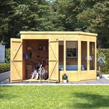 Summerhouse Sheds: BillyOh Penton Corner Summer House with Side Store