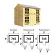 Gingerbread Max two storey playhouse sizing diagrams