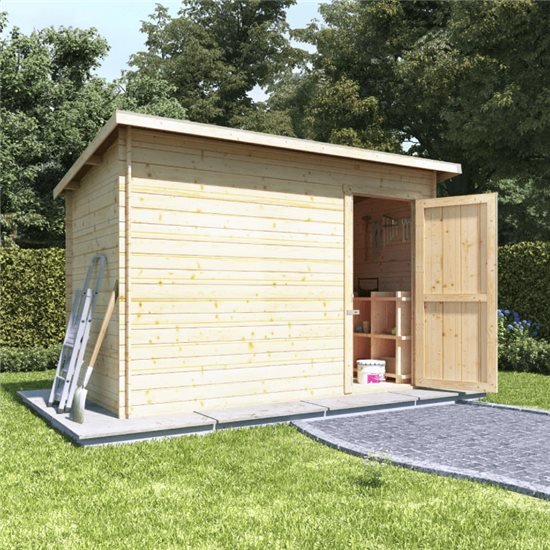 Technical Specifications - Pent Windowless Heavy Duty Single Door Shed All Widths