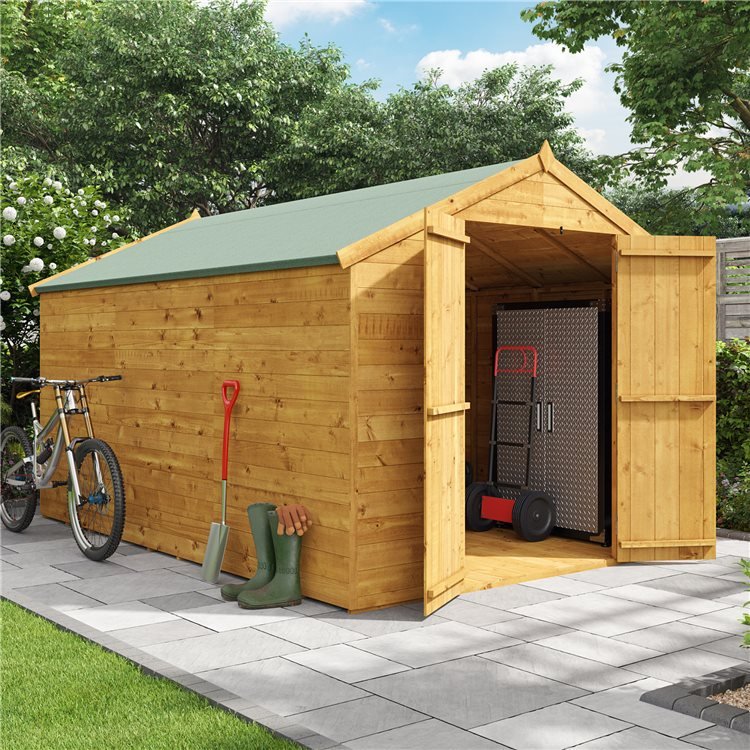 12 x 8 Shed - BillyOh Master Tongue and Groove Wooden Shed - 12x8 Garden Shed - Windowless