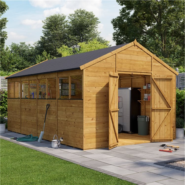 12x8 Expert T G Apex Workshop Shed Windowed Billyoh Pressure Treated Wooden Garden Shed 12 X 8ft
