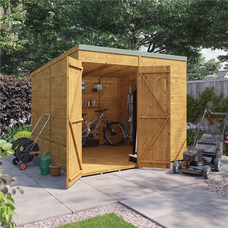 8x8 Expert Tongue and Groove Pent Workshop - Windowless - BillyOh