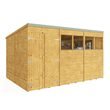 BillyOh Expert Tongue and Groove Pent Workshop 12x8 Side View