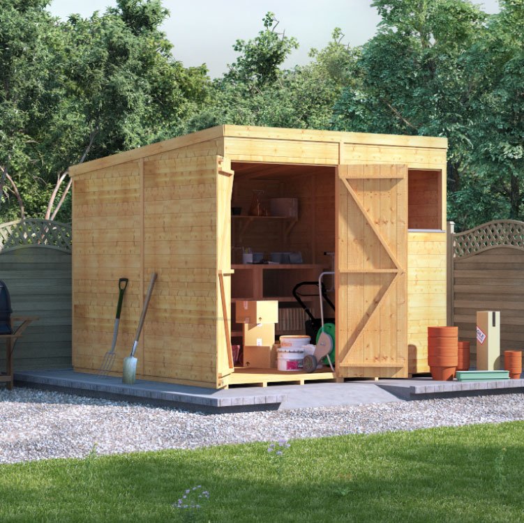 BillyOh Expert Tongue and Groove Pent Workshop - PT-8x8 Expert T&G Pent Shed - Windowed