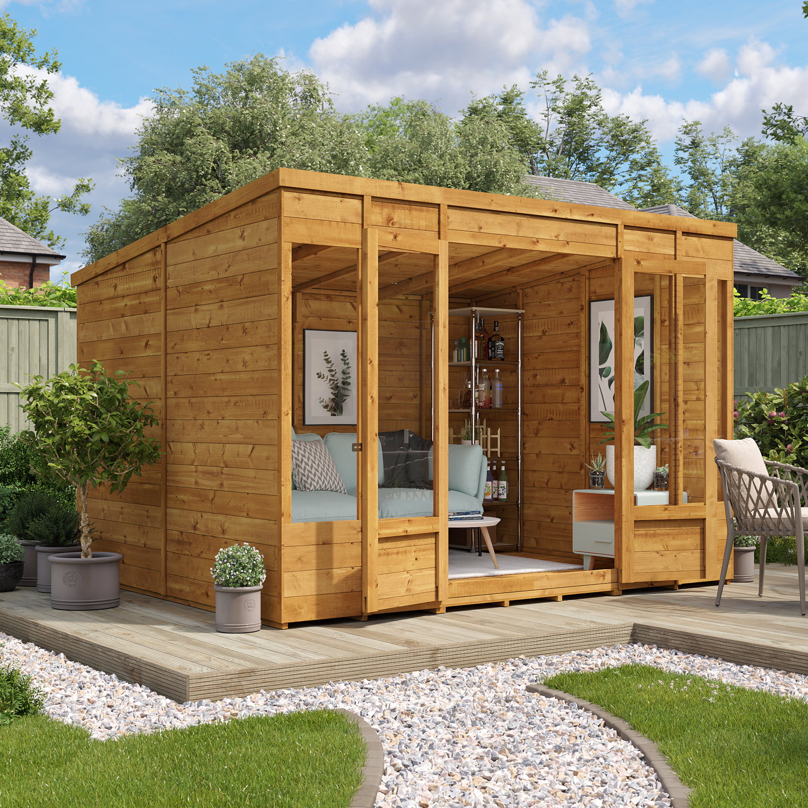10x8 Bella T&G Pent Summerhouse - BillyOh
