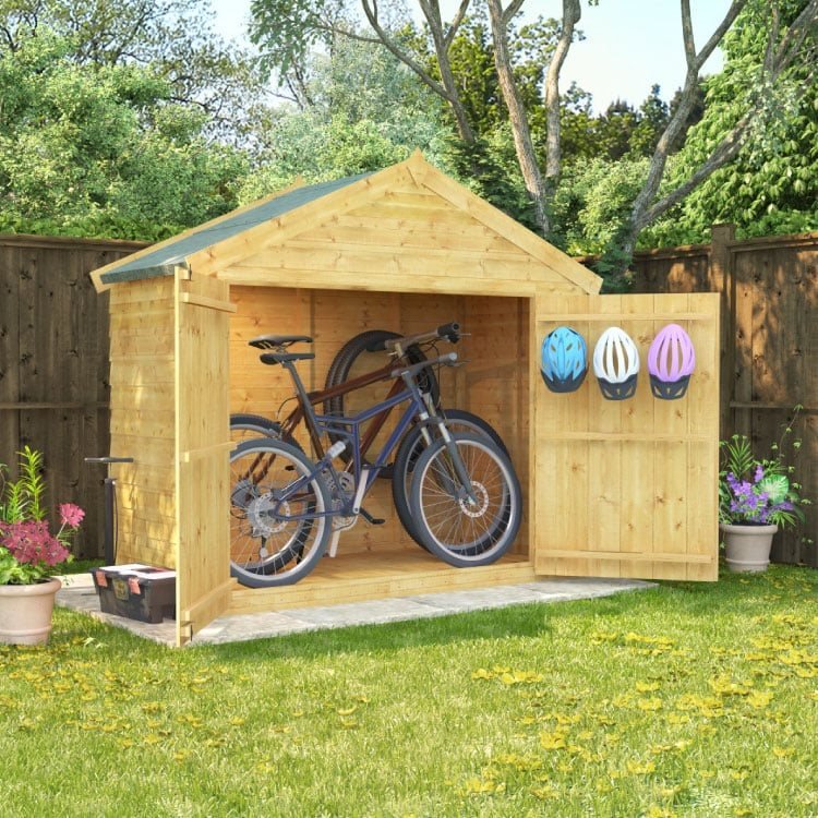 3x6 Wooden Bike Storage - Overlap Apex Mini Keeper - BillyOh