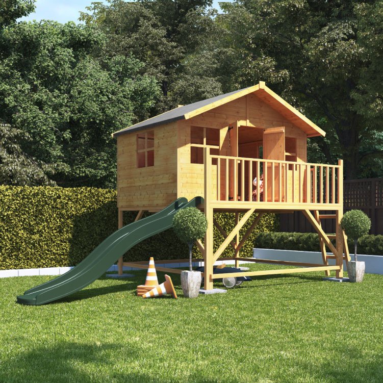 wendy house with slide