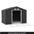 BillyOh Portland Apex Metal Shed on white background