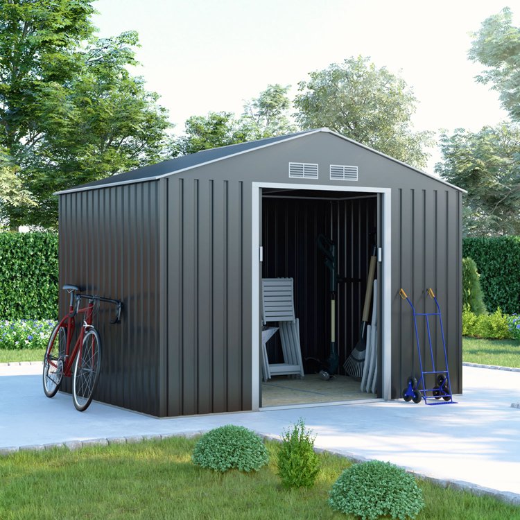 Large Metal Garden Shed Storage Garage House Shed 6X4" 8X4" 8X6" 8X8" 8X10" UK 