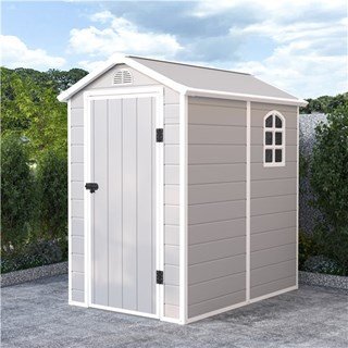 BillyOh Kingston Apex Plastic Shed Light Grey With Floor 
