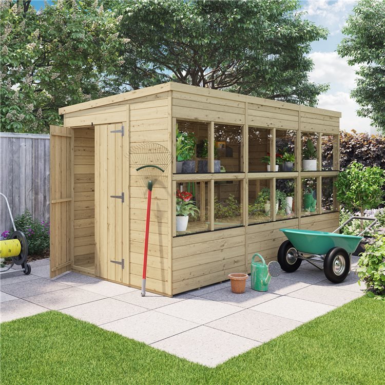 Billyoh Planthouse Tongue And Groove Pent Potting Shed 12x6