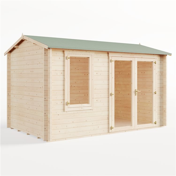 4.0m x 2.5m Log Cabin - BillyOh Devon Log Cabin - 44mm Tongue & Groove Wooden Garden Building