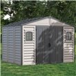 BillyOh WoodBridge II Plus 10x8ft Apex Plastic Shed with Foundation Kit