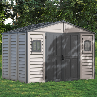 BillyOh WoodBridge II Plus 10x8ft Apex Plastic Shed with Foundation Kit