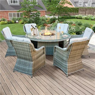 BillyOh Parma Dining Set With Fire Pit Table