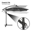 BillyOh 2.7m Crank and Tilt Parasol 8 Ribs with LED Lights