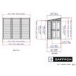 Saffron Lean-To 4ft×8ft Vinyl Shed Including Foundation Kit