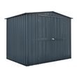 Lotus 8′x6′ Double Hinged Apex Metal Shed – Anthracite Grey