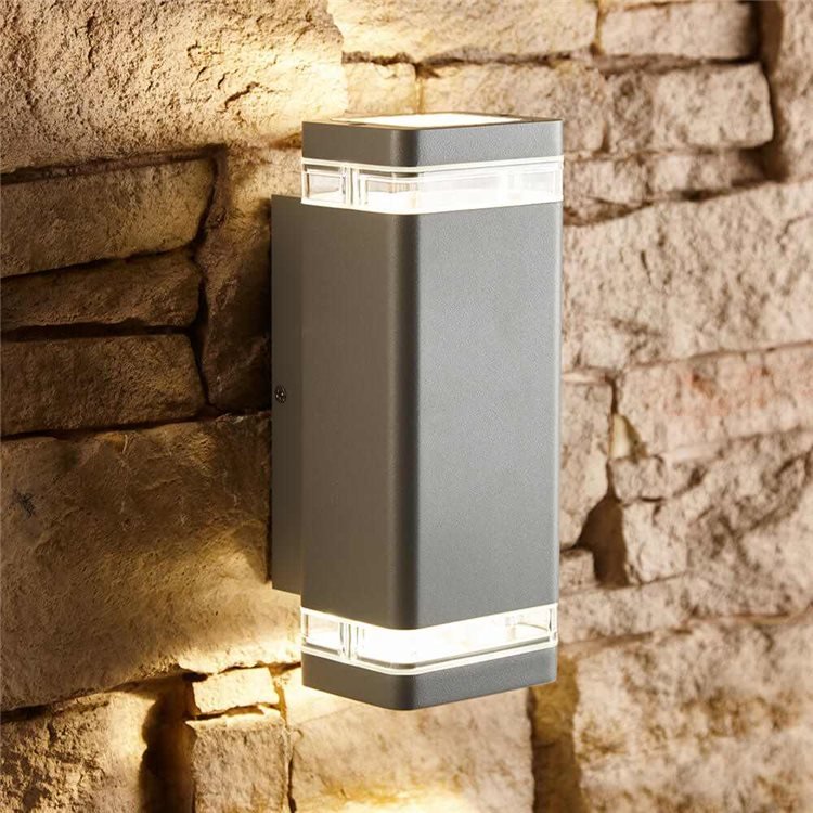 Biard Silver Led Lighter Wall Light Square Up And Down