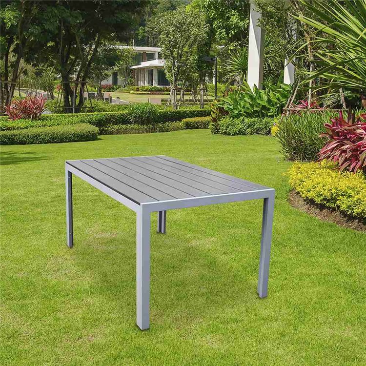 Malm Grey Outdoor Dining Table With Aluminium Frame Malm Outdoor Dining Table With Aluminium Frame In Grey