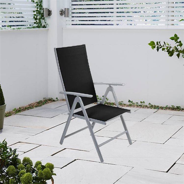 Adjustable Folding Garden Dining Chair wih Aluminium Frame