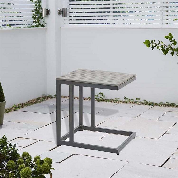 Grey Polywood Outdoor Table Side Table