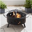 Astral Outdoor Fire Pit BBQ with Spark Guard & Poker