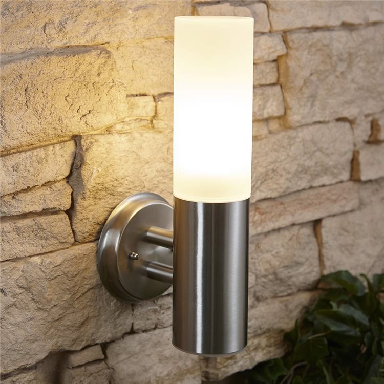 Biard Led Stainless Steel Contemporary Wall Light Biard Allende Led Stainless Steel Glass Wall Light