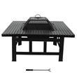 4 in 1 Square Fire Pit, Tabletop, BBQ Grill & Ice Cooler