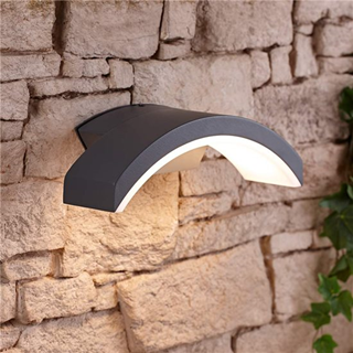 Biard Curve Halo LED Curve Outdoor Wall Light