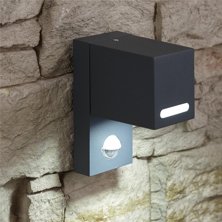 Biard Kernhof Led Outdoor Wall Light With Pir Sensor Anthracite
