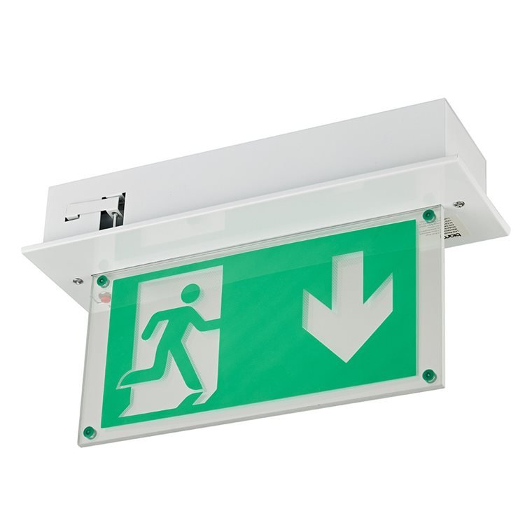 Biard Recessed LED Emergency Exit Sign