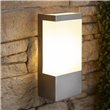 Biard Robey Stainless Steel Rectangular Wall Light with Opal Diffuser