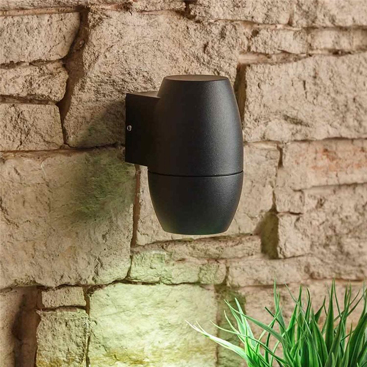 Outdoor Cone Shaped Up and Down Wall Light - Outdoor Contemporary Cone Shaped Up or Down 1 Light