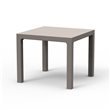 Outdoor Rattan Effect Square Dining Table Grey
