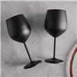 450ml Stainless Steel Wine Glass - Matt Black (Pair)