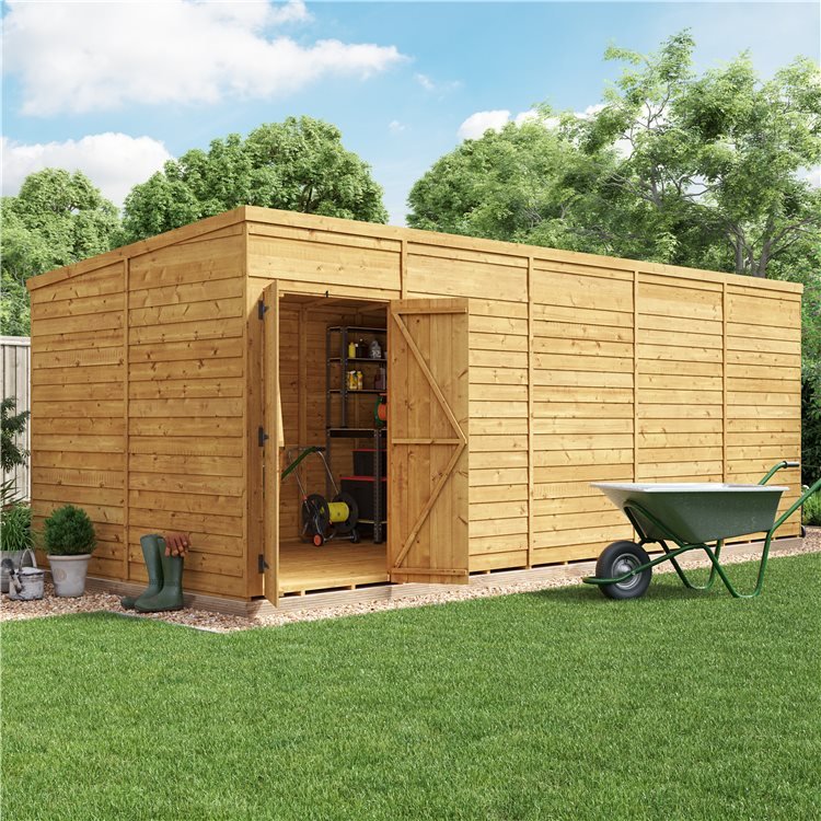 BillyOh Switch Overlap Pent Shed - 20x8 Windowless
