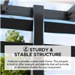 Sunjoy Oeta 4x3m Steel Pergola with Adjustable Shade