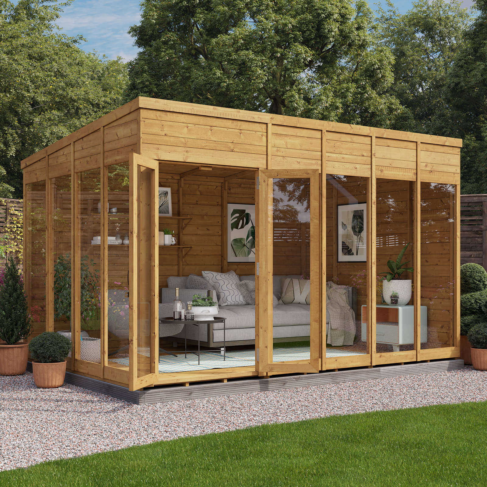 BillyOh Bella Tongue and Groove Pent Summerhouse - 12x8